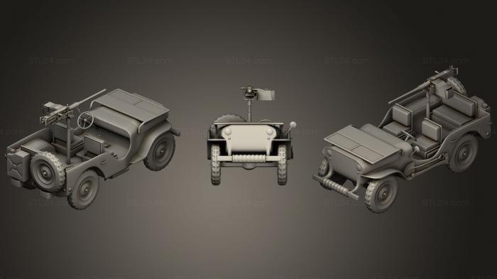 Vehicles (Willys Jeep US Army, CARS_0034) 3D models for cnc